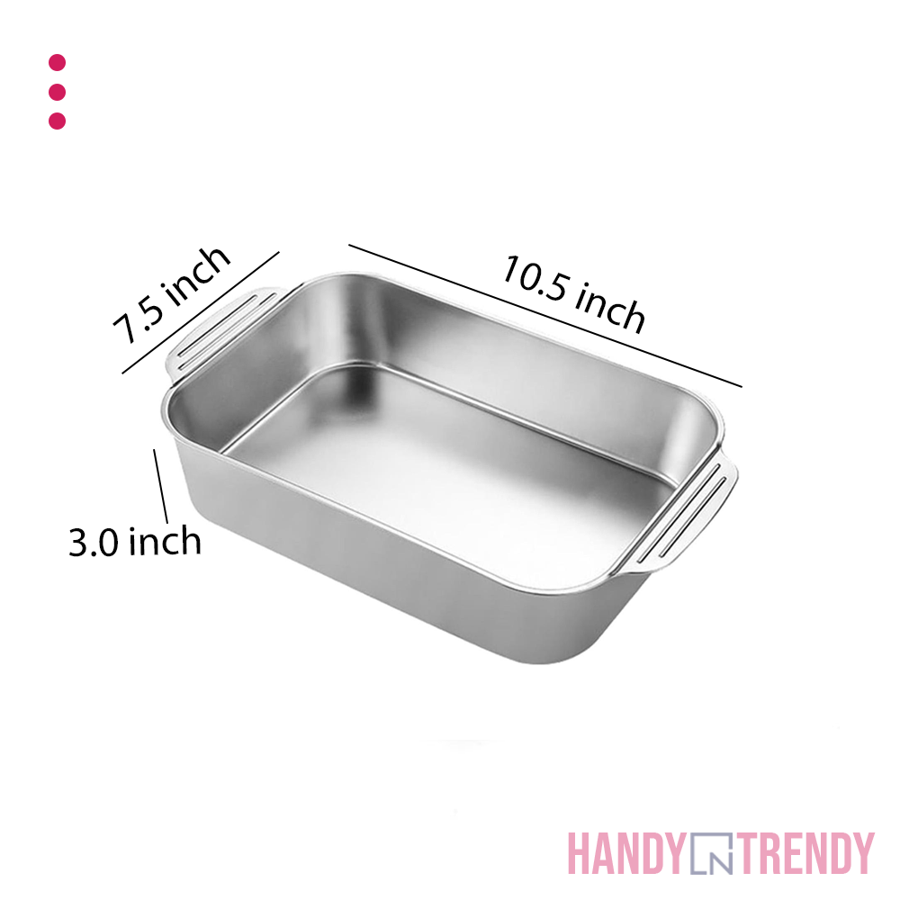 Large Stainless Steel Food Storage Tray - 3 liter