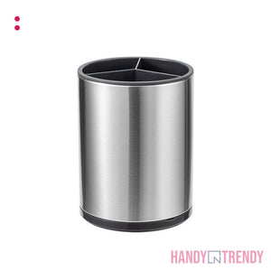 stainlesssteelcutleryholderanddrainerrotatingcutleryholdercutlerydrumcutlerystand-1