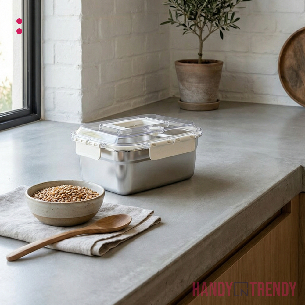 XL - Stainless Steel Food Storage Container – Airtight Box with Locking Lid for Meal Prep & Fresh Storage