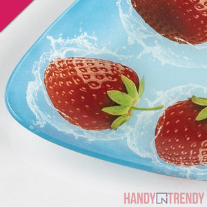 snack serving plate, printed glass plate, digital printed serving plates