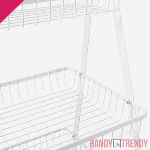 Multipurpose a shape trolley, metal trolley for kitchen and home, fruit and vegetable basket, metal mobile cart, multipurpose mobile cart