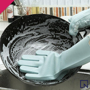 dish washing glove silicone gloves with brush silicone gloves for dish washing gloves for dish washing