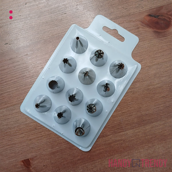 12-Piece Stainless Steel Icing Nozzle Set – Creative Decorating Made Easy
