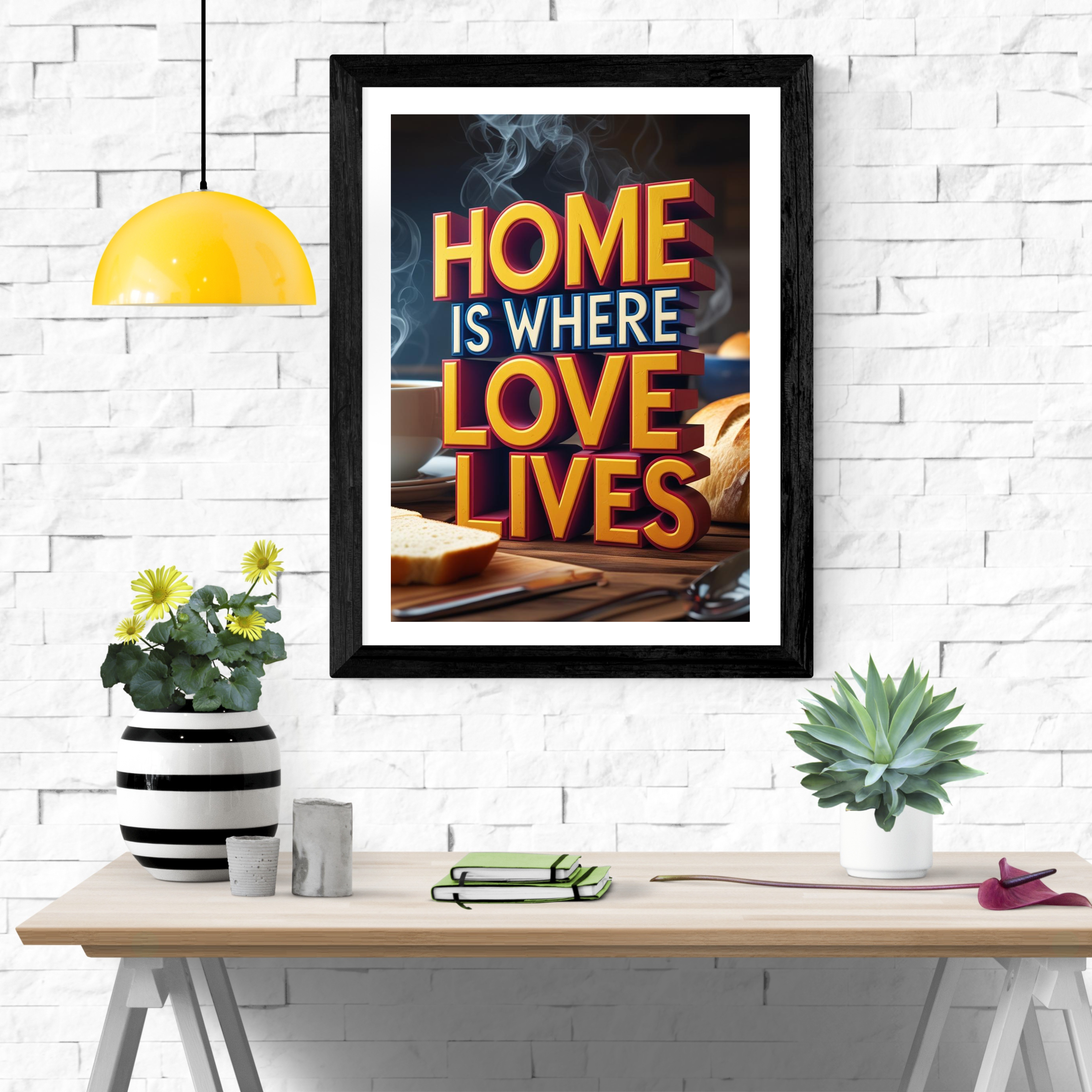 Home Is Where Love Lives – Inspirational Wall Art
