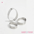 3pcs Stainless Steel Egg Shape Cookie Cutter