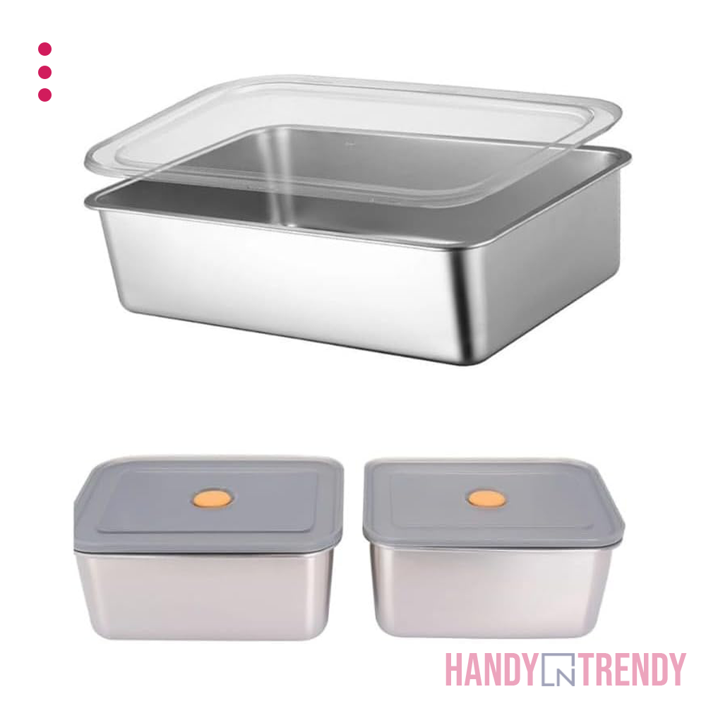 3pcs Stainless Steel Food Containers Set