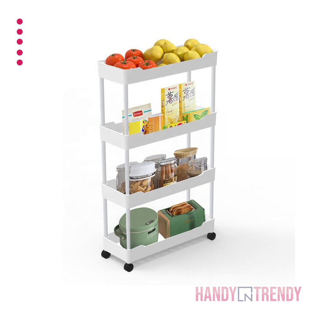 4 Tier Smart Trolley – Space-Saving Storage with Style