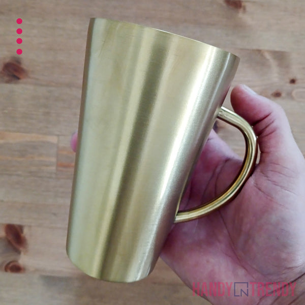 Gold Luxe Stainless Steel Cold Drink Mug – Premium & Elegant