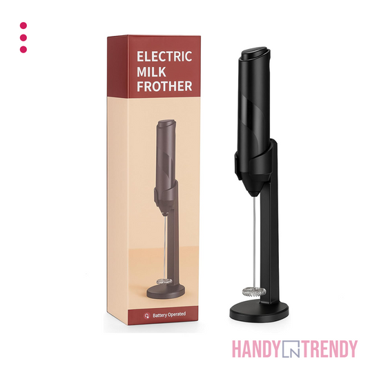 Battery Operated Electric Milk Frother – Handheld Whisk for Coffee, Latte & Hot Chocolate