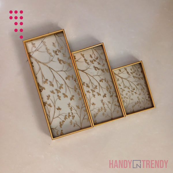 Elegant Glass Serving Trays – Stylish & Functional blissful-wooden-and-glass-trays-painted-glass-tray-classic-tableware-printed-orchard-tray-set---1