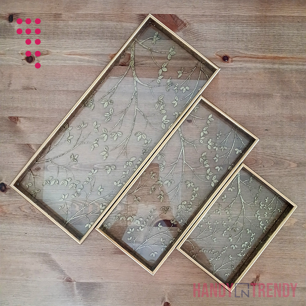 Elegant Glass Serving Trays – Stylish & Functional blissful-wooden-and-glass-trays-painted-glass-tray-classic-tableware-printed-orchard-tray-set---1