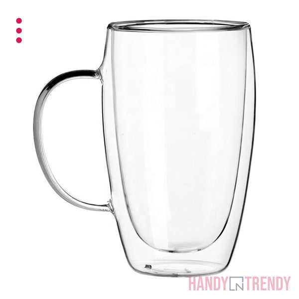 Double Wall Glass Mug - Large