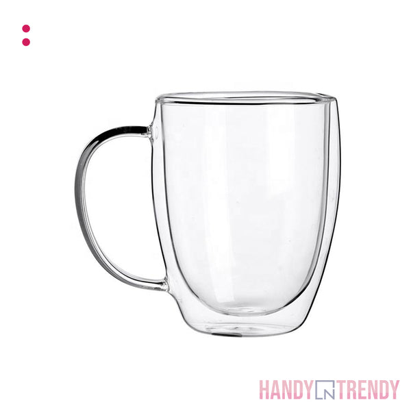 Double Wall Glass Mug - Medium