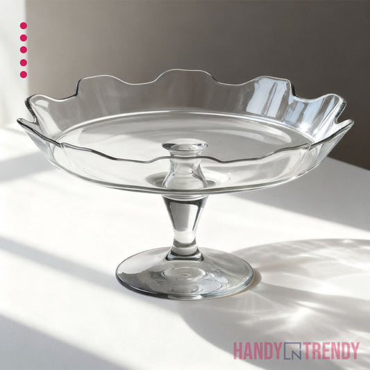 Pasabahce Footed Serving Dish for Salads, Cakes & Fruits