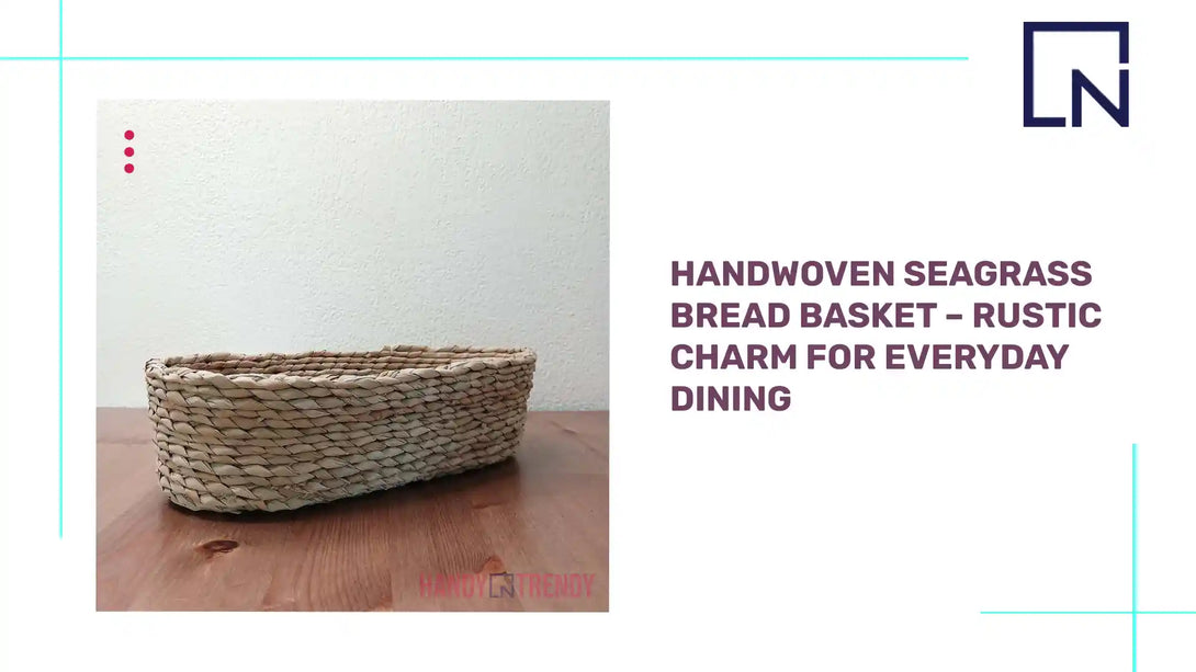 Handwoven Seagrass Bread Basket &ndash; Rustic Charm for Everyday Dining by@Outfy
