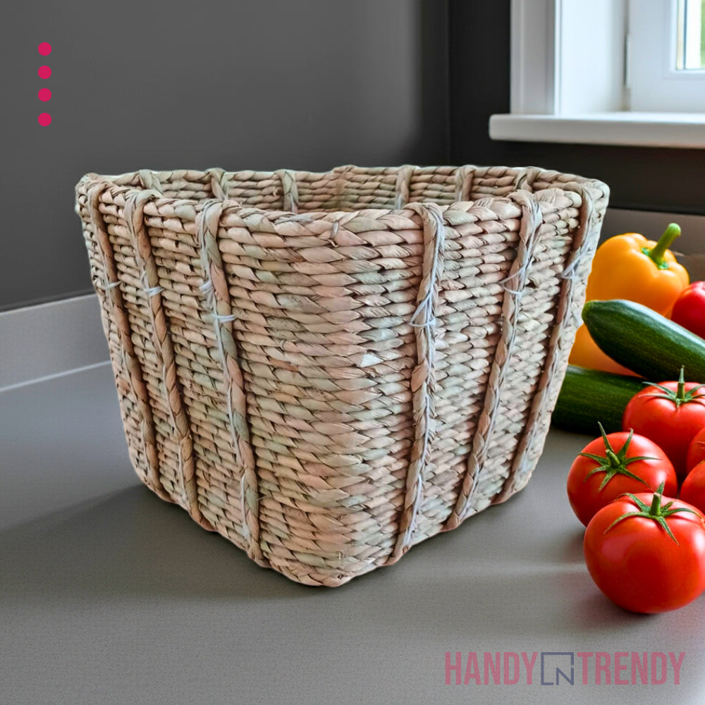 Natural Seagrass Vegetable Basket – Eco-Friendly Kitchen Storage