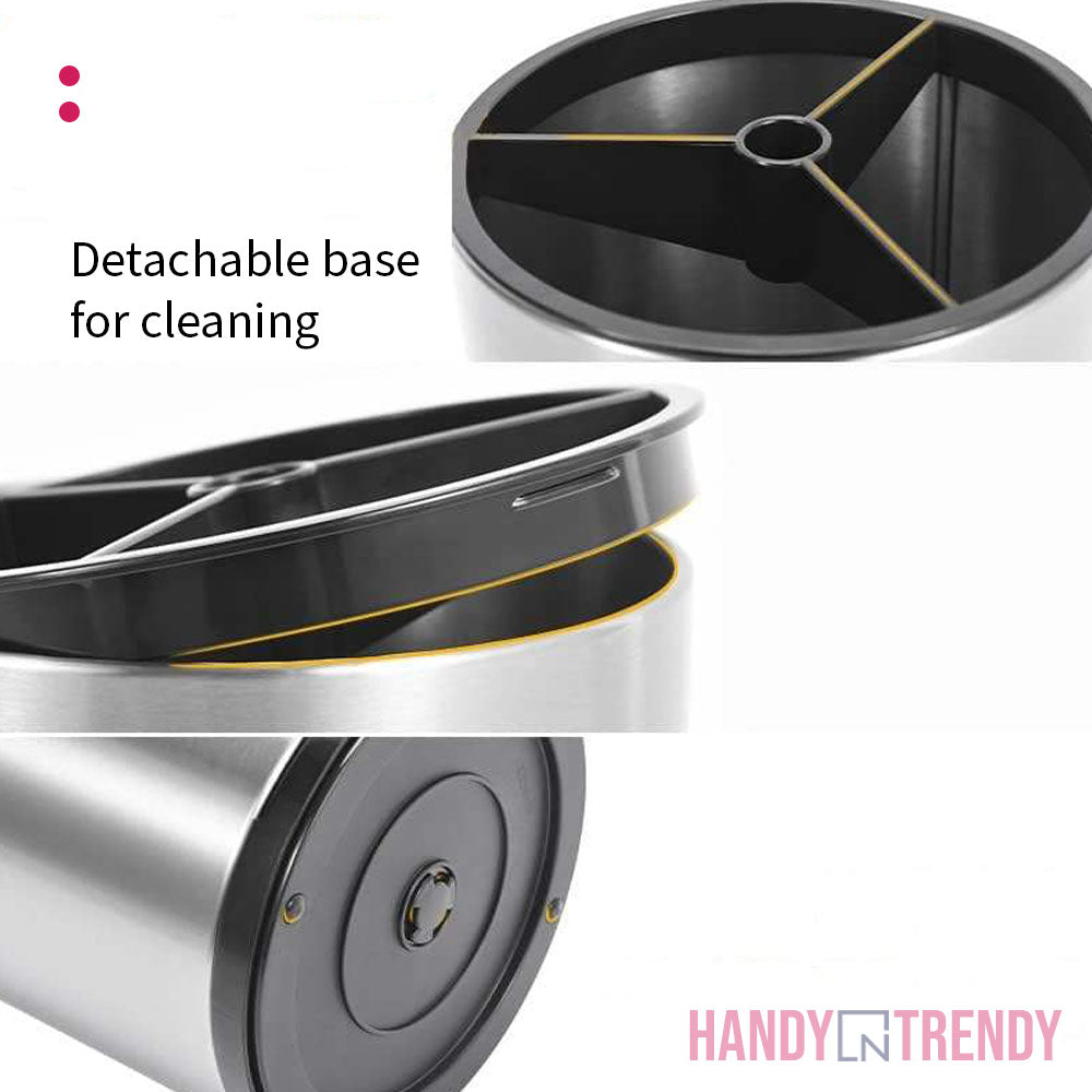 stainlesssteelcutleryholderanddrainerrotatingcutleryholdercutlerydrumcutlerystand-1