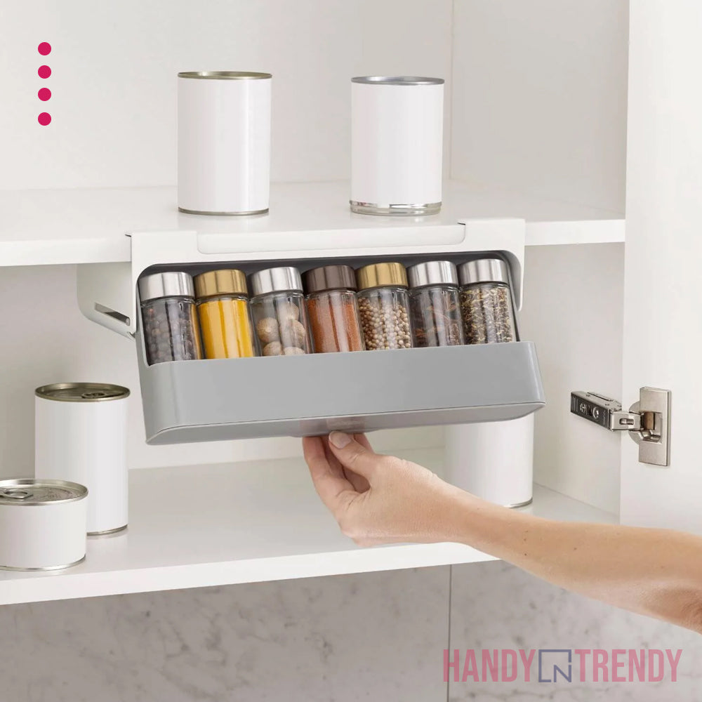 Undershelf Spice Storage Rack – Space-Saving Kitchen Organizer