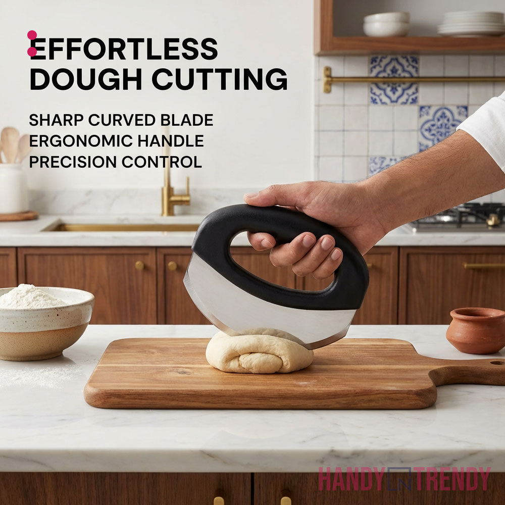Stainless Steel Pizza Cutter – Ergonomic Handle & Sharp Blade for Effortless Slicing