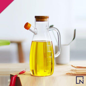 borosilicate oil jug, glass oil jug, handmade glass jug, oil bottle, oil vinegar bottle, glass vinegar bottle