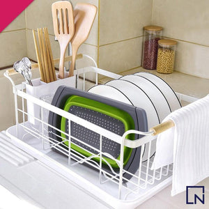 extendable sink basket, extendable fruit basket, fruit basket, sink basket, strainer basket, basket with stainer, kitchen accessories, kitchen tools