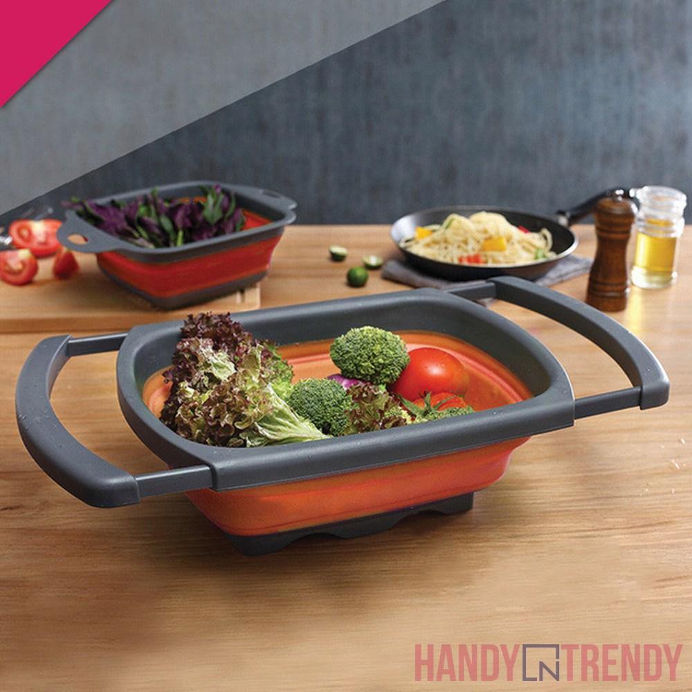 extendable sink basket, extendable fruit basket, fruit basket, sink basket, strainer basket, basket with stainer, kitchen accessories, kitchen tools