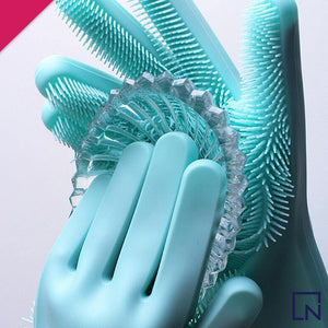 dish washing glove silicone gloves with brush silicone gloves for dish washing gloves for dish washing