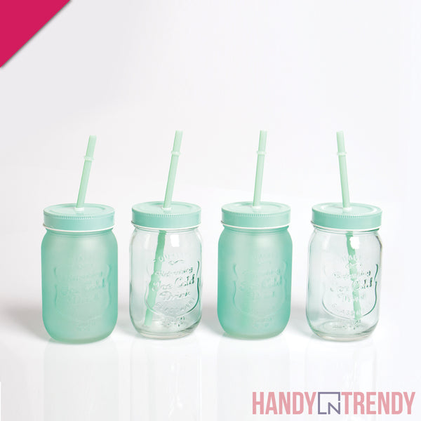 drink jars set, glass jars, milkshake jars, smoothie jars, cute glass jars, summer glass jars