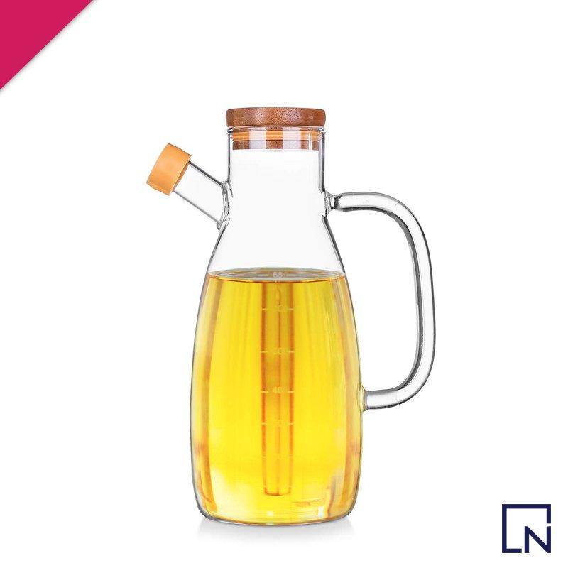 borosilicate oil jug, glass oil jug, handmade glass jug, oil bottle, oil vinegar bottle, glass vinegar bottle