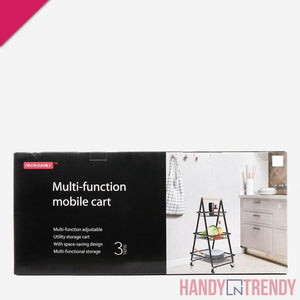 Multipurpose a shape trolley, metal trolley for kitchen and home, fruit and vegetable basket, metal mobile cart, multipurpose mobile cart