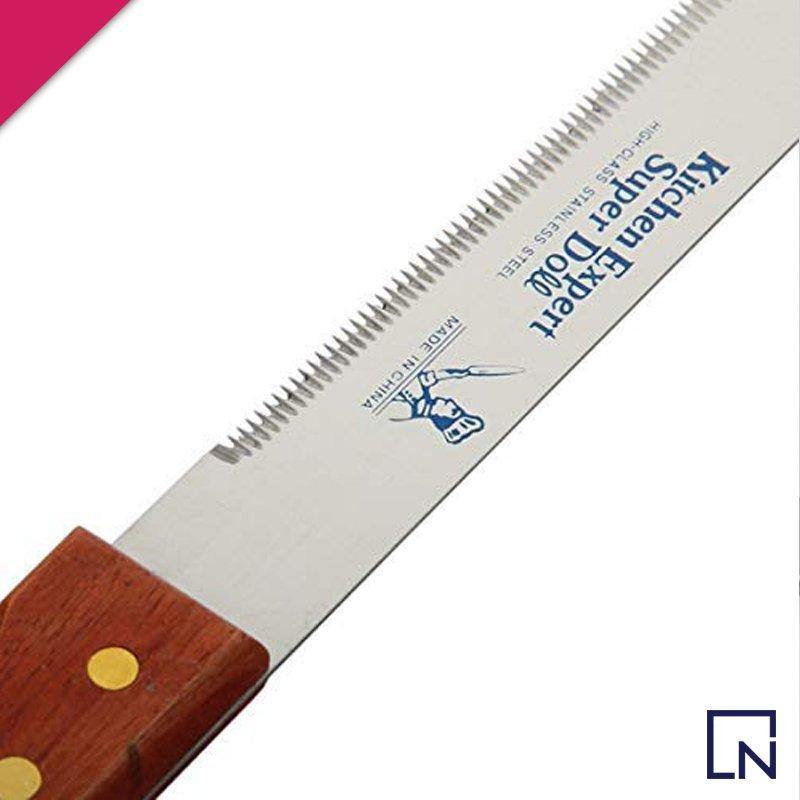 stainless steel bread knife, serrate knife for bread, bread and cake knife, long bread knife, cake knife, long knives, extra long knives, kitchen tools, kitchen accessories