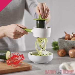 joseph joseph spiro go, joseph joseph comapct spiralizer, vegetable spiralizer, vegetable cutting tools, products cutting tools, cutter, plastic cutters, fruit and vegetable cutters, handyntrendy, joseph joseph