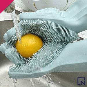 dish washing glove silicone gloves with brush silicone gloves for dish washing gloves for dish washing
