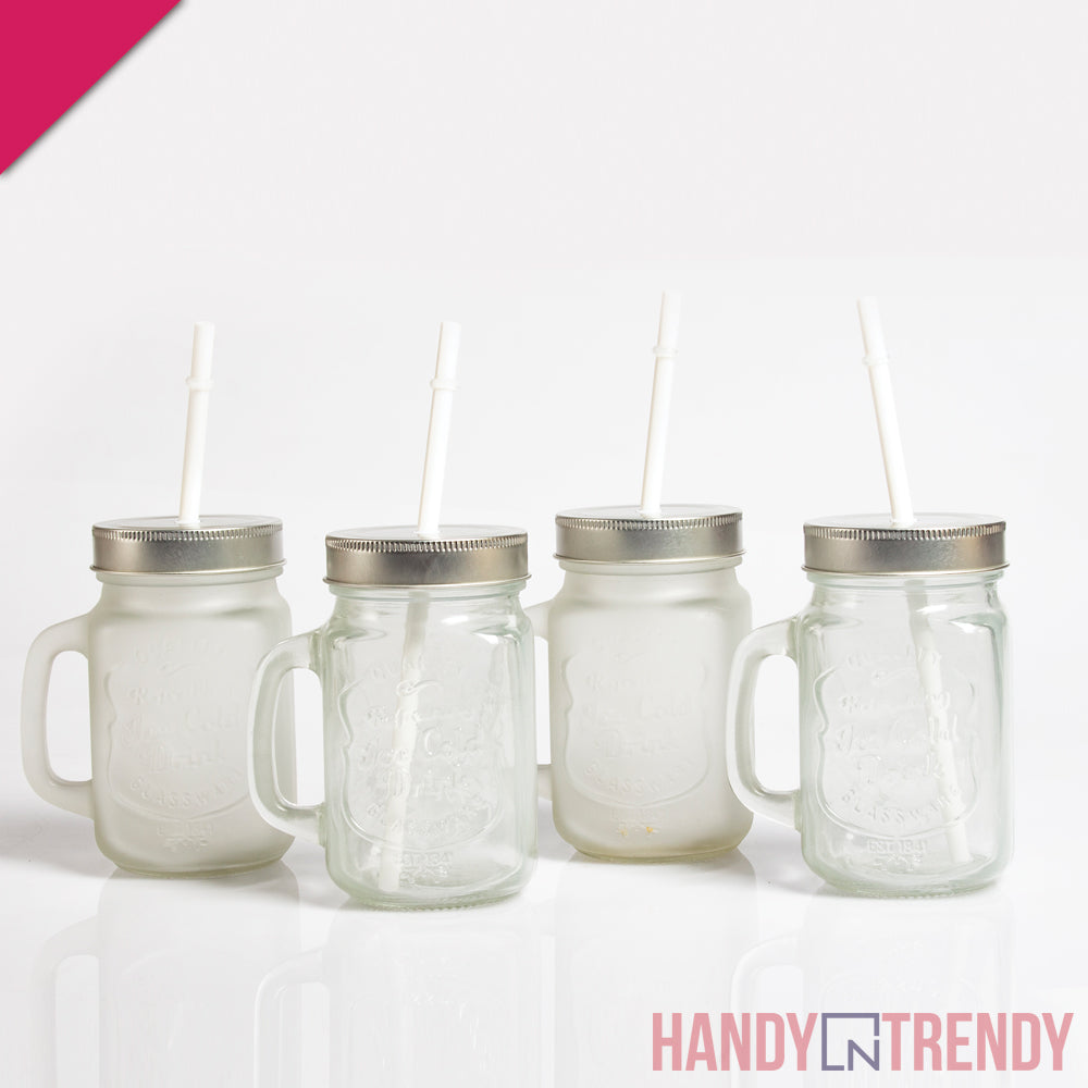 drink jars set, glass jars, milkshake jars, smoothie jars, cute glass jars, summer glass jars