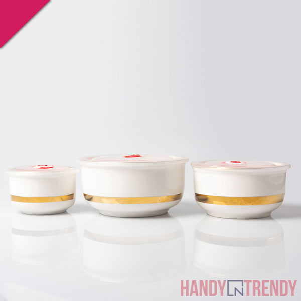 Luxury Ceramic Bowls Set - White