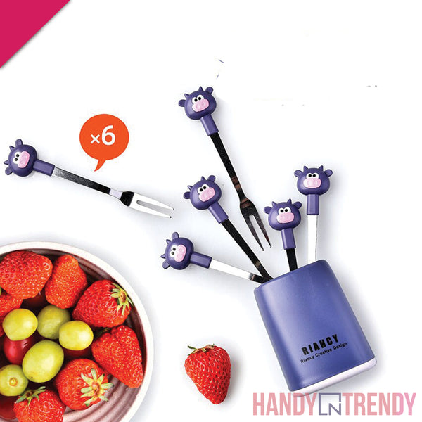 Cartoon Calf Fruit Fork