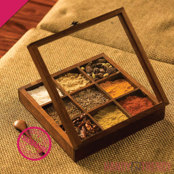 Wooden Spice Box